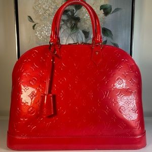 Louis Vuitton LV Hand Bag M93625 Alma GM Red Vernis 2115781